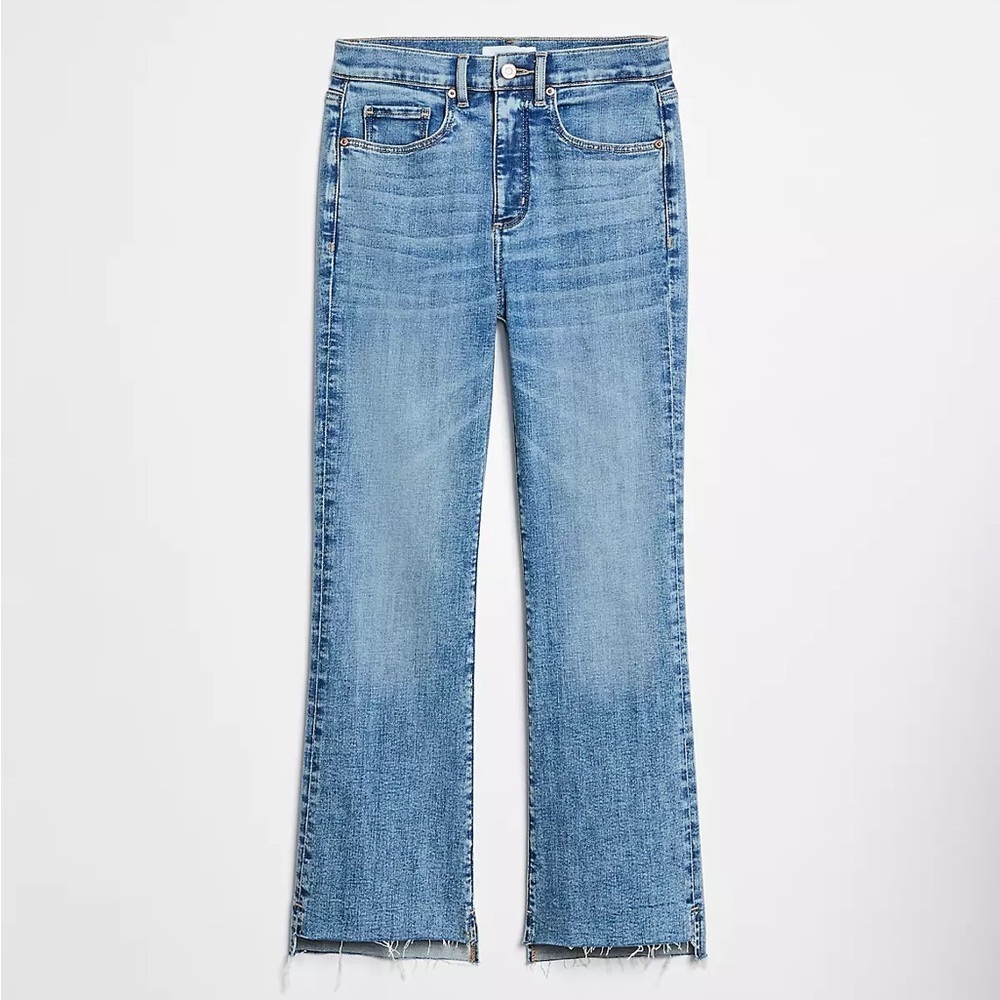 LOFT Light Blue High-Rise Straight Jeans